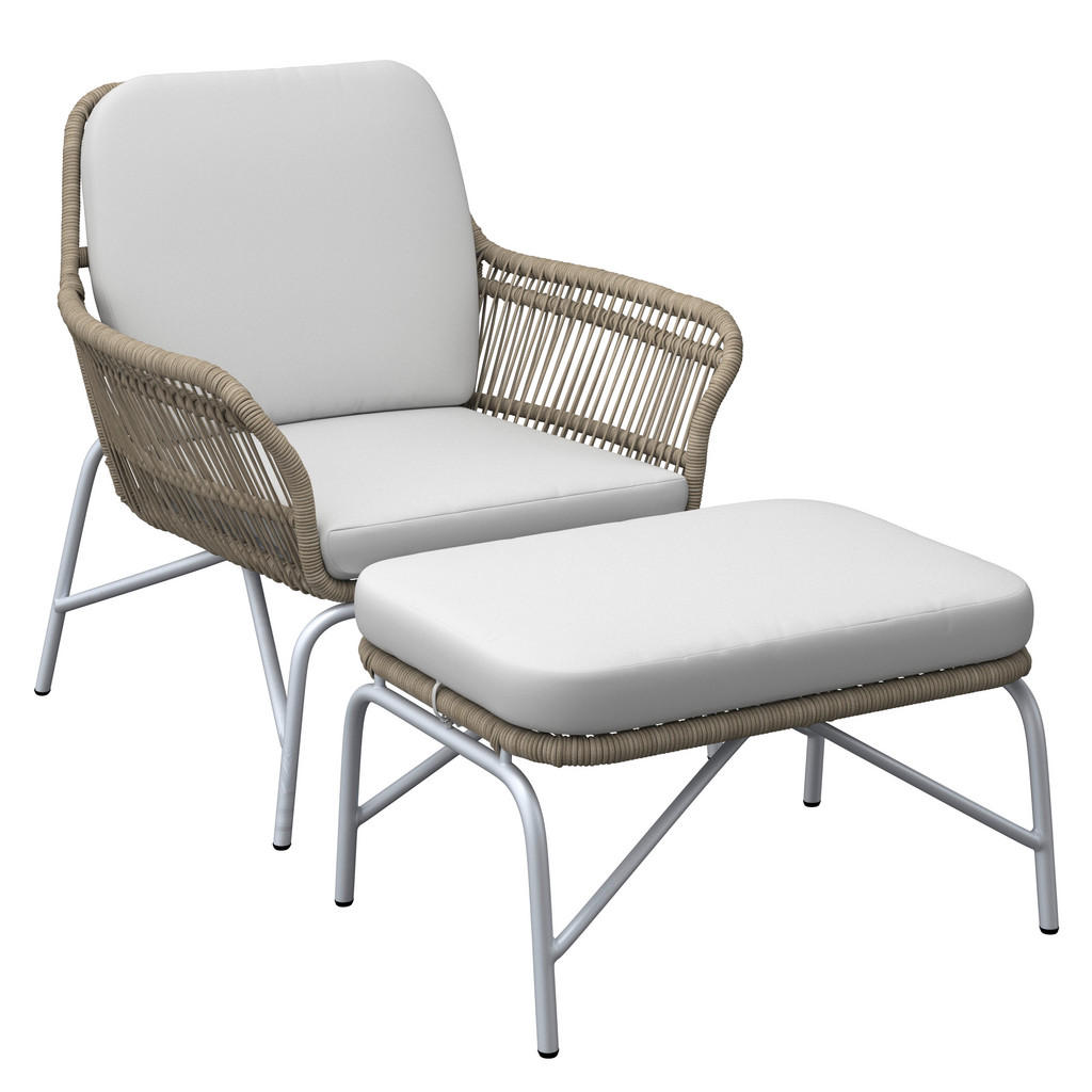 Ambia Garden RELAXAČNÍ KŘESLO S TABURETEM