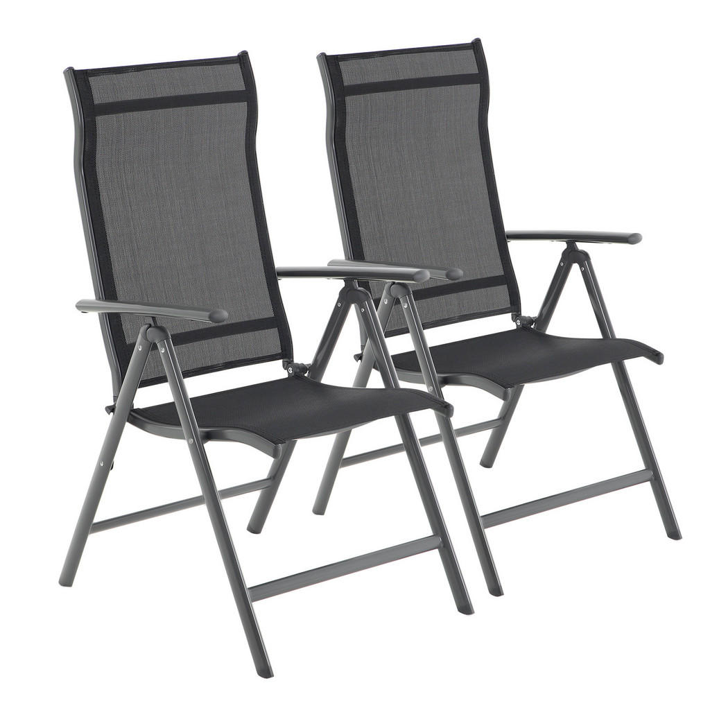 Modante SADA ZAHRADNÍ SKLÁDACÍ KŘESLA kov